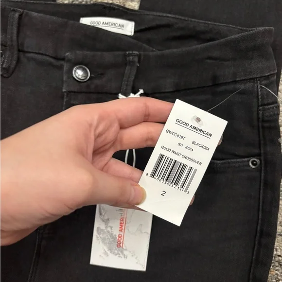 Good American High Rise Good Waist Crossover Skinny Jeans Sz 2 NWTSkinny NEW-